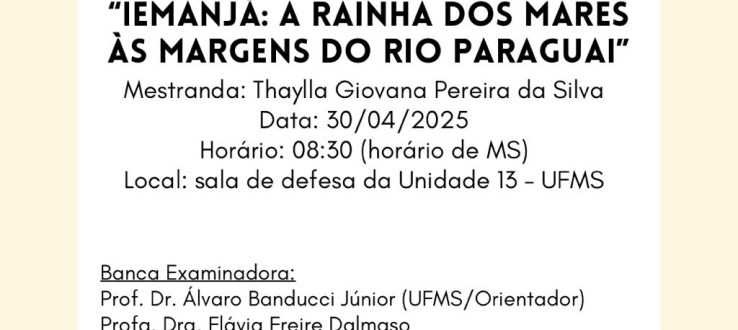 Banca de Defesa de Dissertação: Mestranda Thaylla Giovana Pereira da Silva