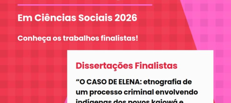 Uma dissertação do PPGAS entre as finalistas do Prêmio ANPOCS!